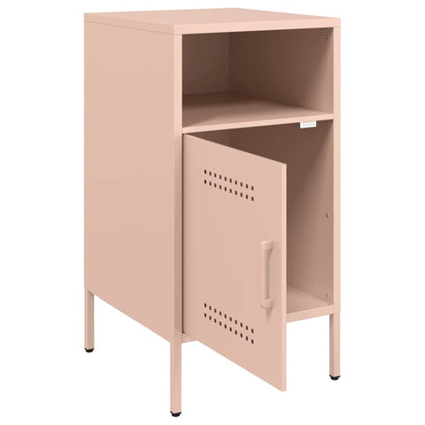vidaXL Bedside Cabinets 2 pcs Pink 36x39x68 cm Steel