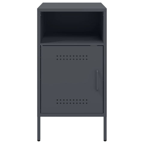 vidaXL Bedside Cabinet Anthracite 36x39x68 cm Steel