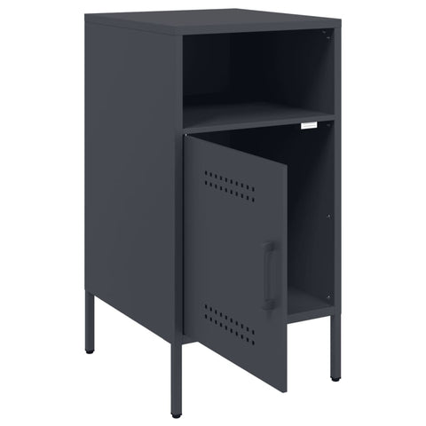 vidaXL Bedside Cabinet Anthracite 36x39x68 cm Steel