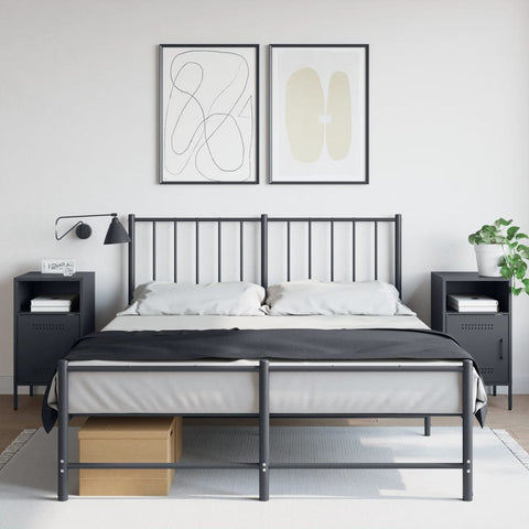 vidaXL Bedside Cabinets 2 pcs Anthracite 36x39x68 cm Steel