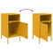 vidaXL Bedside Cabinet Mustard Yellow 36x39x68 cm Steel