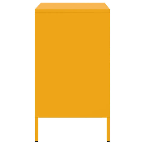 vidaXL Bedside Cabinets 2 pcs Mustard Yellow 36x39x68 cm Steel