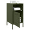 vidaXL Bedside Cabinet Olive Green 36x39x68 cm Steel