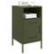 vidaXL Bedside Cabinet Olive Green 36x39x68 cm Steel