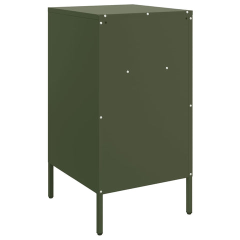 vidaXL Bedside Cabinet Olive Green 36x39x68 cm Steel
