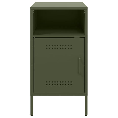 vidaXL Bedside Cabinets 2 pcs Olive Green 36x39x68 cm Steel