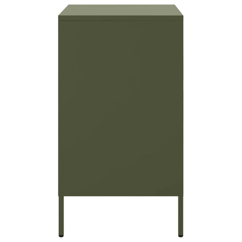 vidaXL Bedside Cabinets 2 pcs Olive Green 36x39x68 cm Steel