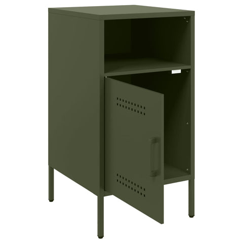 vidaXL Bedside Cabinets 2 pcs Olive Green 36x39x68 cm Steel