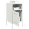 vidaXL Bedside Cabinet White 36x39x68 cm Steel