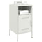 vidaXL Bedside Cabinet White 36x39x68 cm Steel