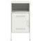 vidaXL Bedside Cabinet White 36x39x68 cm Steel