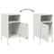 vidaXL Bedside Cabinet White 36x39x68 cm Steel