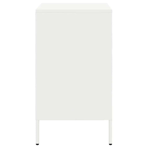 vidaXL Bedside Cabinets 2 pcs White 36x39x68 cm Steel