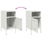 vidaXL Bedside Cabinets 2 pcs White 36x39x68 cm Steel