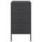 vidaXL Bedside Cabinet Black 36x39x68 cm Steel