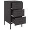vidaXL Bedside Cabinet Black 36x39x68 cm Steel
