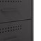 vidaXL Bedside Cabinet Black 36x39x68 cm Steel