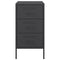 vidaXL Bedside Cabinets 2 pcs Black 36x39x68 cm Steel