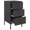vidaXL Bedside Cabinets 2 pcs Black 36x39x68 cm Steel