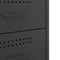 vidaXL Bedside Cabinets 2 pcs Black 36x39x68 cm Steel