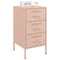 vidaXL Bedside Cabinet Pink 36x39x68 cm Steel