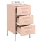 vidaXL Bedside Cabinet Pink 36x39x68 cm Steel