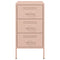 vidaXL Bedside Cabinet Pink 36x39x68 cm Steel