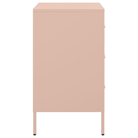 vidaXL Bedside Cabinet Pink 36x39x68 cm Steel