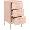vidaXL Bedside Cabinet Pink 36x39x68 cm Steel