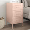 vidaXL Bedside Cabinet Pink 36x39x68 cm Steel