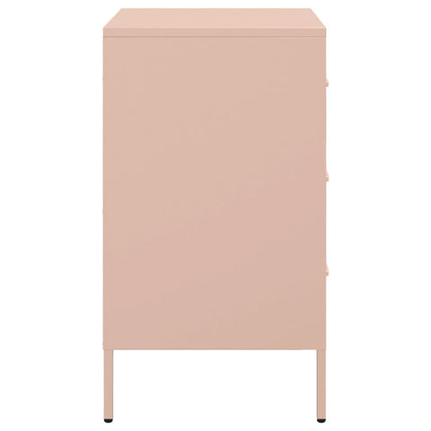 vidaXL Bedside Cabinets 2 pcs Pink 36x39x68 cm Steel
