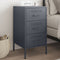 vidaXL Bedside Cabinet Anthracite 36x39x68 cm Steel