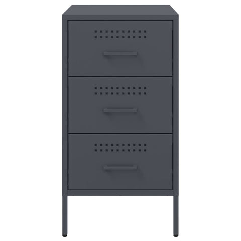 vidaXL Bedside Cabinets 2 pcs Anthracite 36x39x68 cm Steel