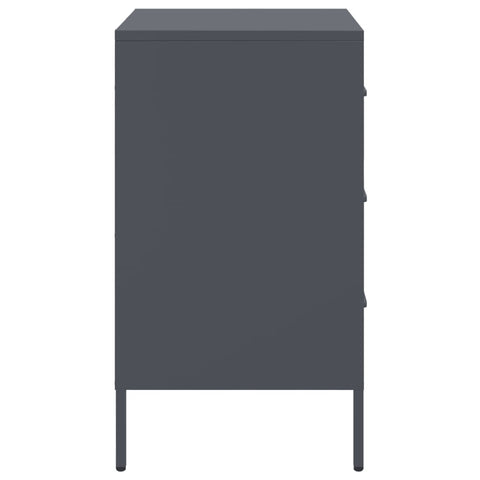 vidaXL Bedside Cabinets 2 pcs Anthracite 36x39x68 cm Steel