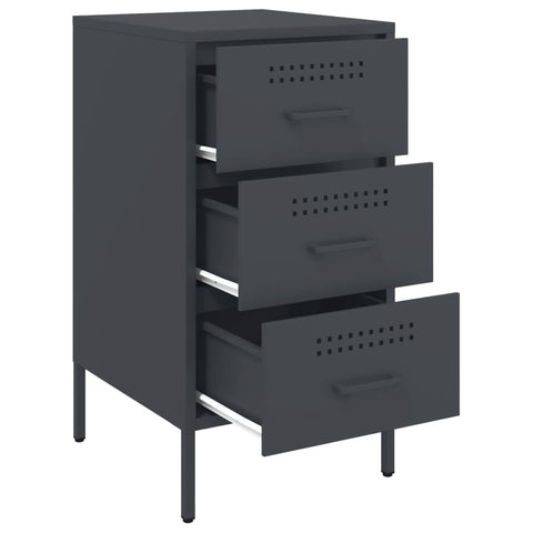 vidaXL Bedside Cabinets 2 pcs Anthracite 36x39x68 cm Steel