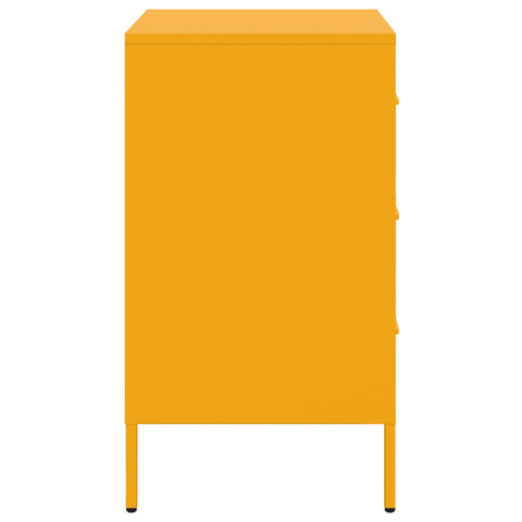 vidaXL Bedside Cabinet Mustard Yellow 36x39x68 cm Steel