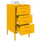vidaXL Bedside Cabinets 2 pcs Mustard Yellow 36x39x68 cm Steel