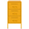 vidaXL Bedside Cabinets 2 pcs Mustard Yellow 36x39x68 cm Steel
