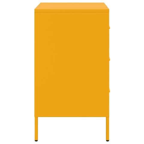 vidaXL Bedside Cabinets 2 pcs Mustard Yellow 36x39x68 cm Steel