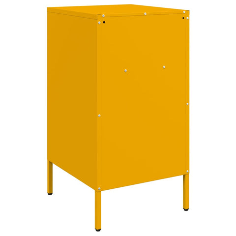 vidaXL Bedside Cabinets 2 pcs Mustard Yellow 36x39x68 cm Steel