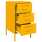 vidaXL Bedside Cabinets 2 pcs Mustard Yellow 36x39x68 cm Steel
