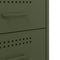 vidaXL Bedside Cabinet Olive Green 36x39x68 cm Steel
