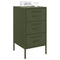 vidaXL Bedside Cabinets 2 pcs Olive Green 36x39x68 cm Steel