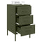 vidaXL Bedside Cabinets 2 pcs Olive Green 36x39x68 cm Steel