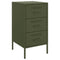 vidaXL Bedside Cabinets 2 pcs Olive Green 36x39x68 cm Steel