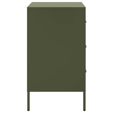 vidaXL Bedside Cabinets 2 pcs Olive Green 36x39x68 cm Steel