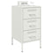 vidaXL Bedside Cabinets 2 pcs White 36x39x68 cm Steel