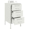 vidaXL Bedside Cabinets 2 pcs White 36x39x68 cm Steel