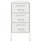 vidaXL Bedside Cabinets 2 pcs White 36x39x68 cm Steel