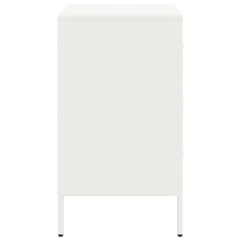 vidaXL Bedside Cabinets 2 pcs White 36x39x68 cm Steel